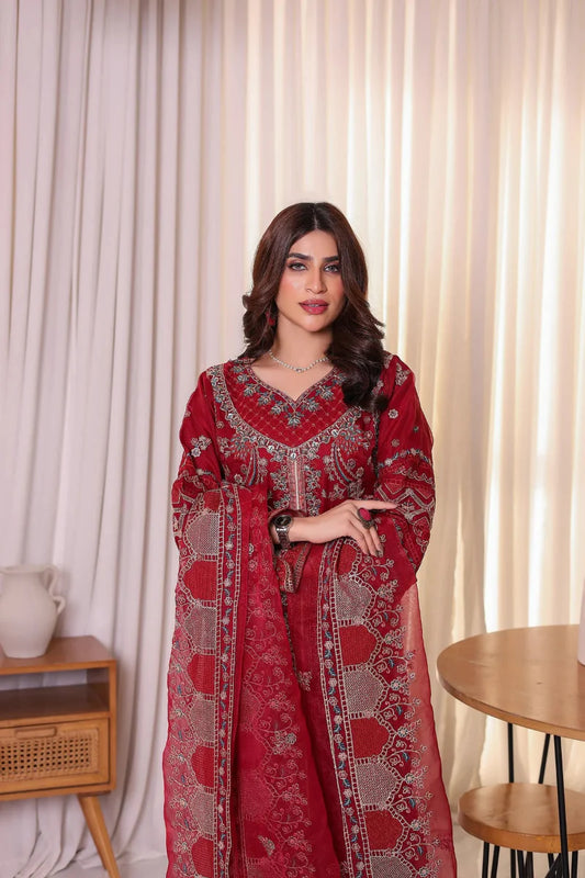 3 Piece Organza Suit - Ready To Wear