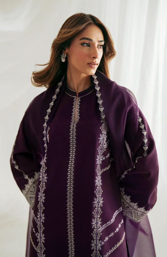 3 Piece Stitched Chiffon Suit - Ready To Wear