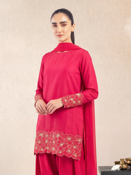 MANAAL - PINK FARSHI SET