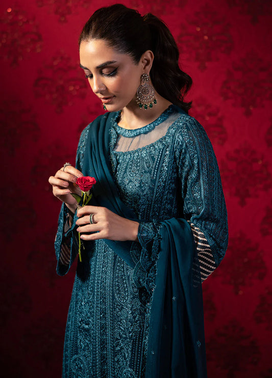 03-Piece Chiffon Suit With Embroidery | Ready To Wear