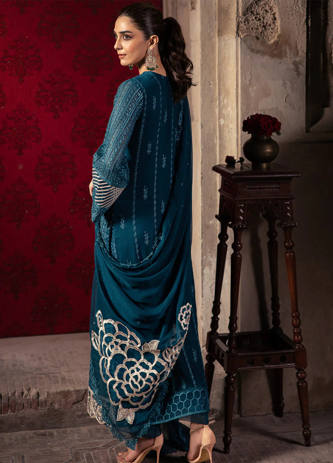 03-Piece Chiffon Suit With Embroidery | Ready To Wear