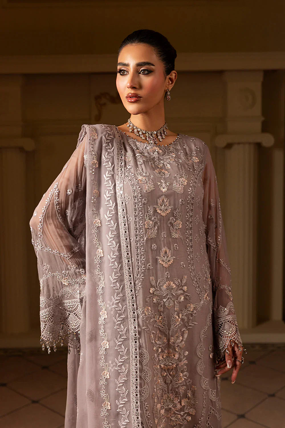 03-Piece Heavy Embroidered Chiffon Suit | Ready To Wear