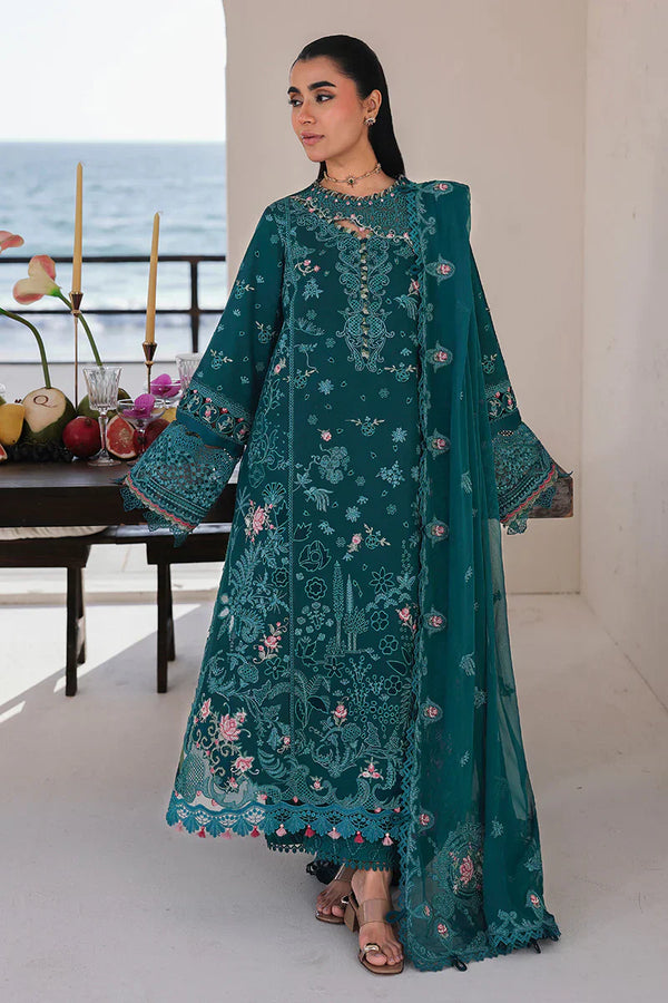 03-Piece Chikankari Suit With Embroidery - Ready To Wear