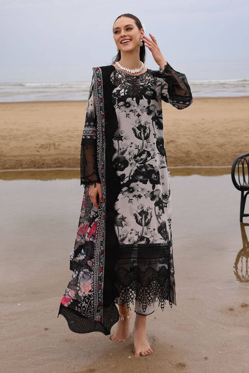 03-Piece Printed Lawn Suit With Chiffon Dupatta | Ready To Wear