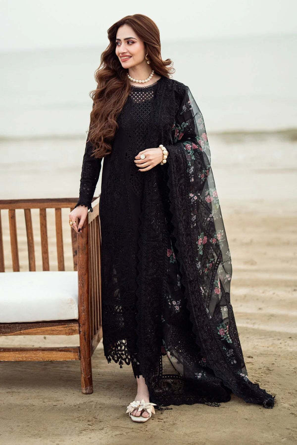 3 Piece Embroidered Chikankari Lawn Suit - Ready To Wear