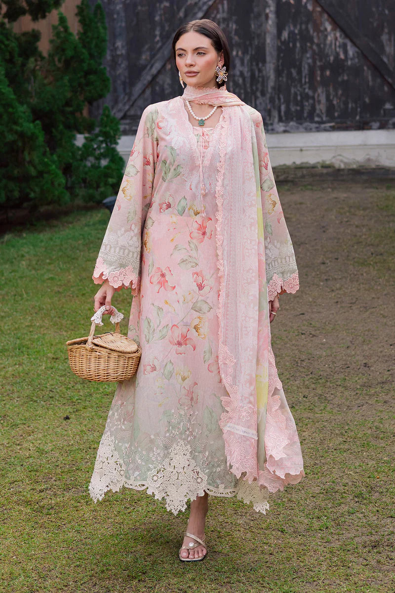 03-Piece Printed Lawn Suit With Chiffon Dupatta | Ready To Wear