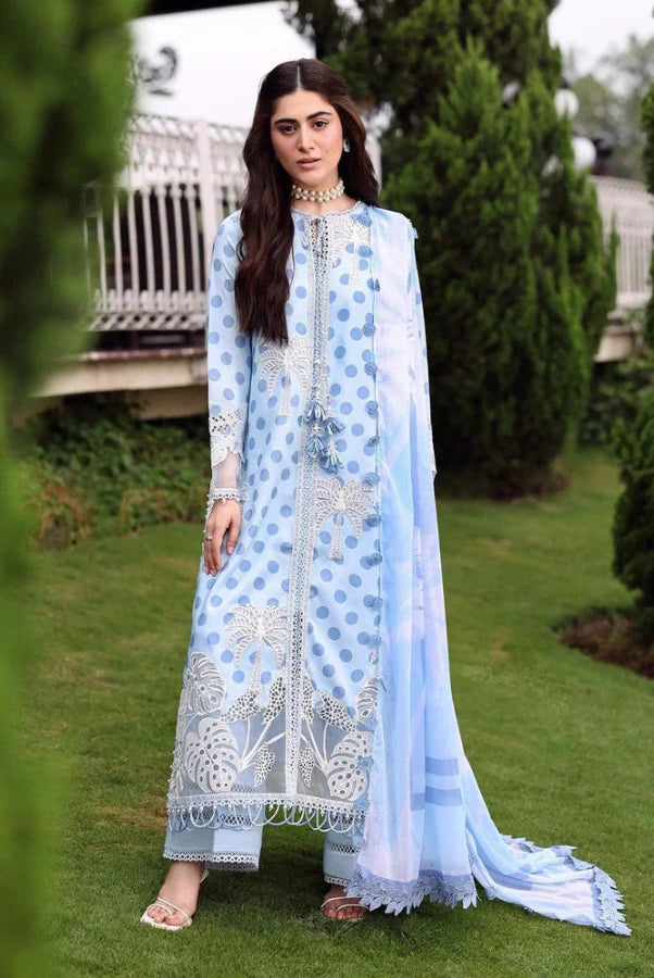 03-Piece Printed Lawn Suit With Chiffon Dupatta | Ready To Wear