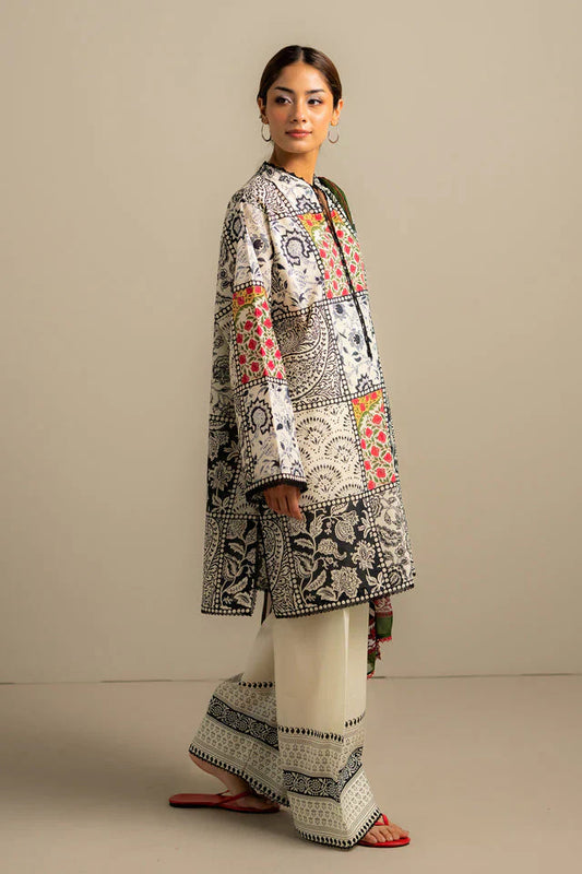 3 Piece Stitched Designer Suit - Ready To Wear