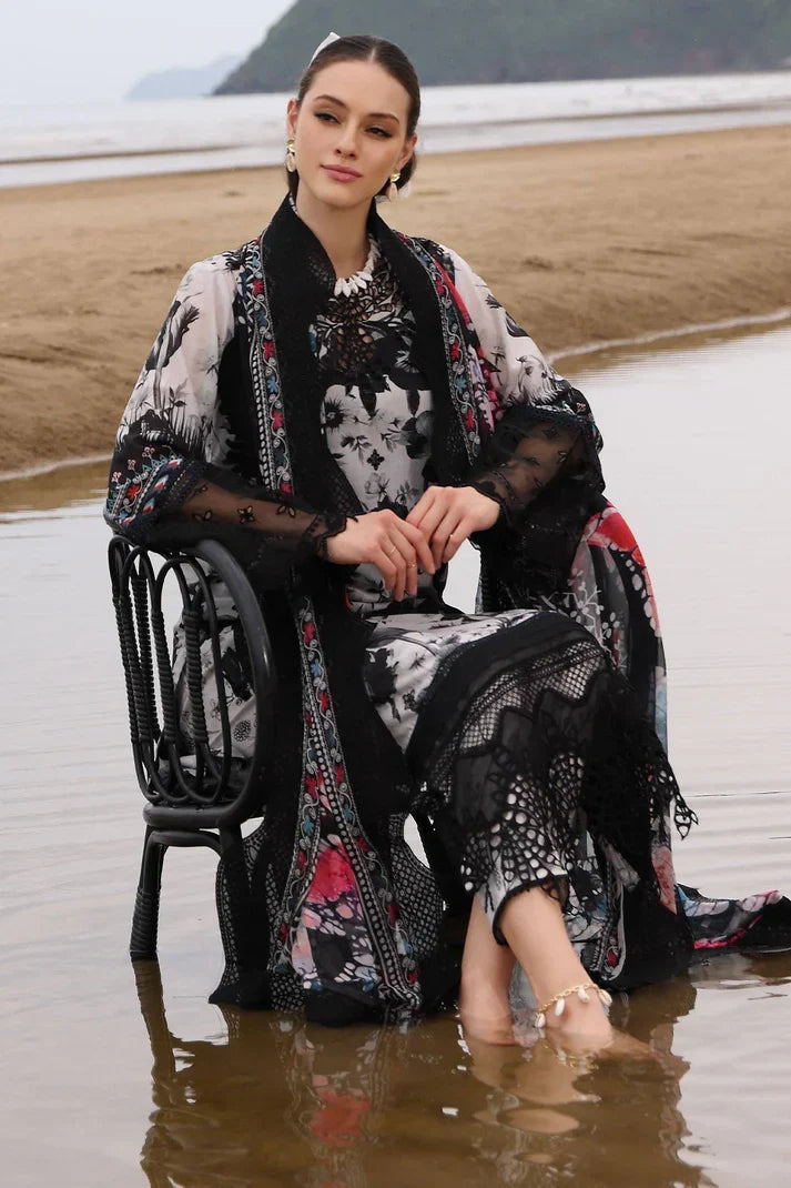 03-Piece Printed Lawn Suit With Chiffon Dupatta | Ready To Wear