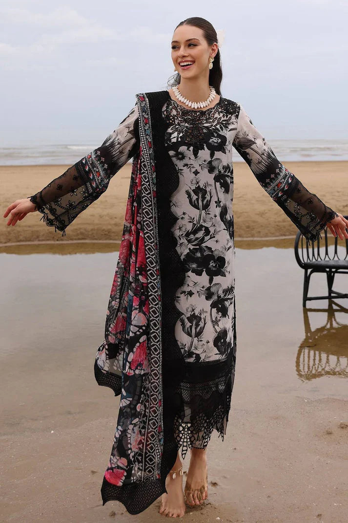 03-Piece Printed Lawn Suit With Chiffon Dupatta | Ready To Wear