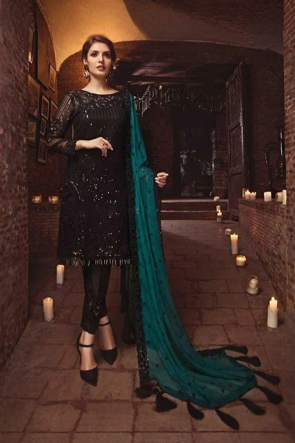 03-Piece Embroidered Chiffon Suit | Ready To Wear