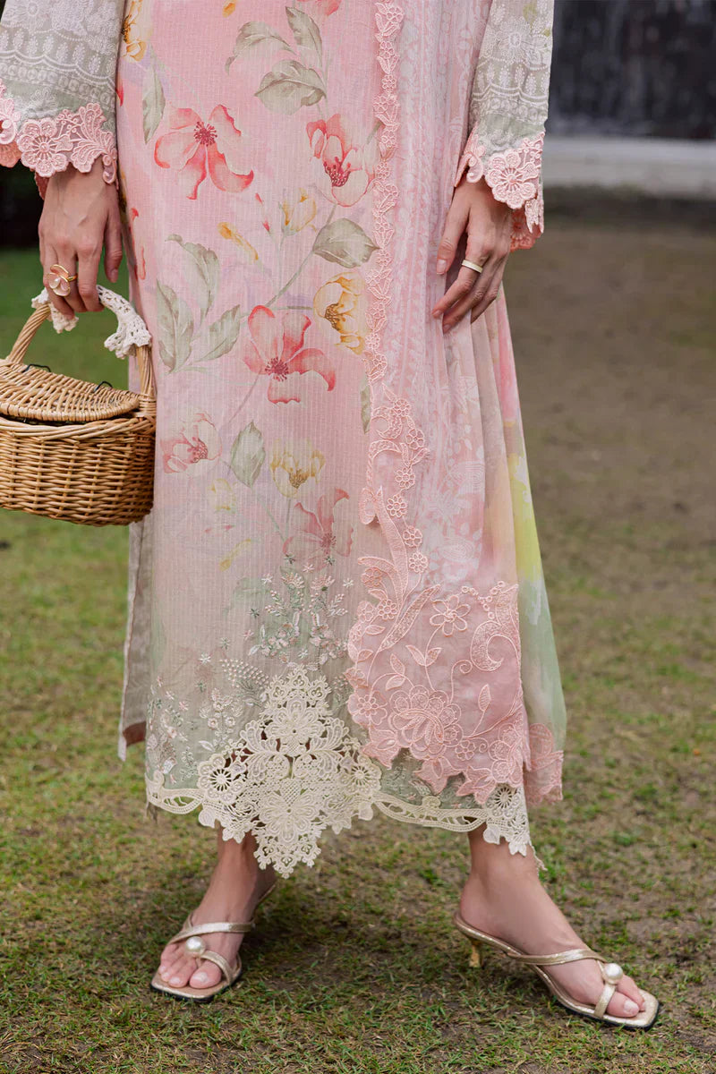 03-Piece Printed Lawn Suit With Chiffon Dupatta | Ready To Wear