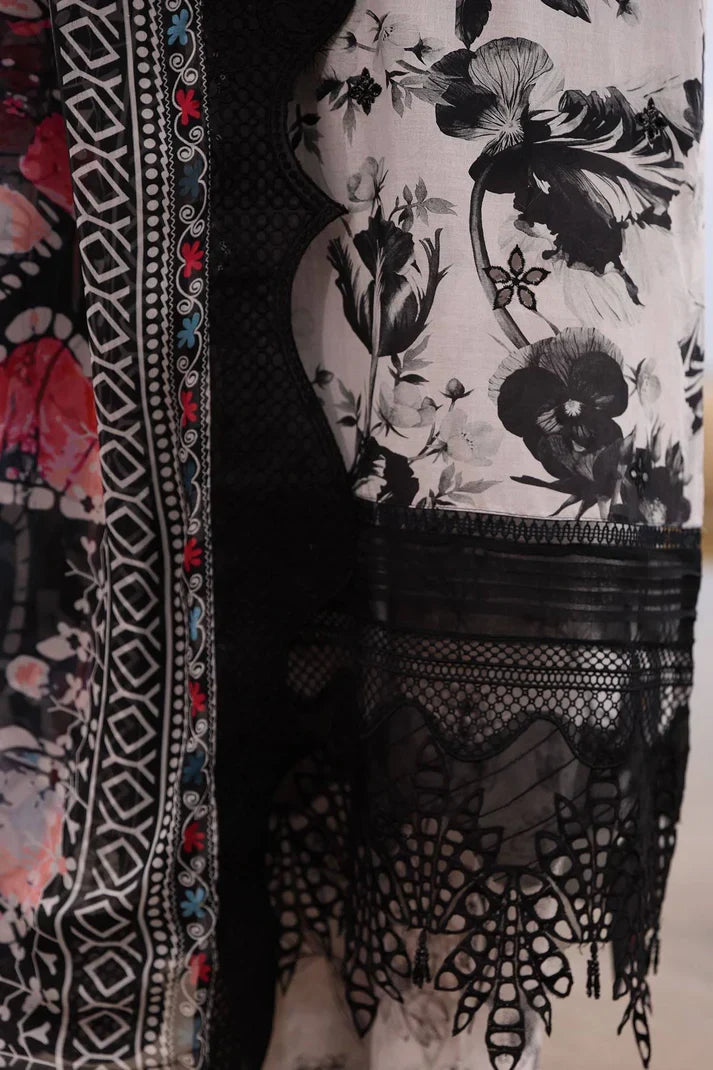 03-Piece Printed Lawn Suit With Chiffon Dupatta | Ready To Wear