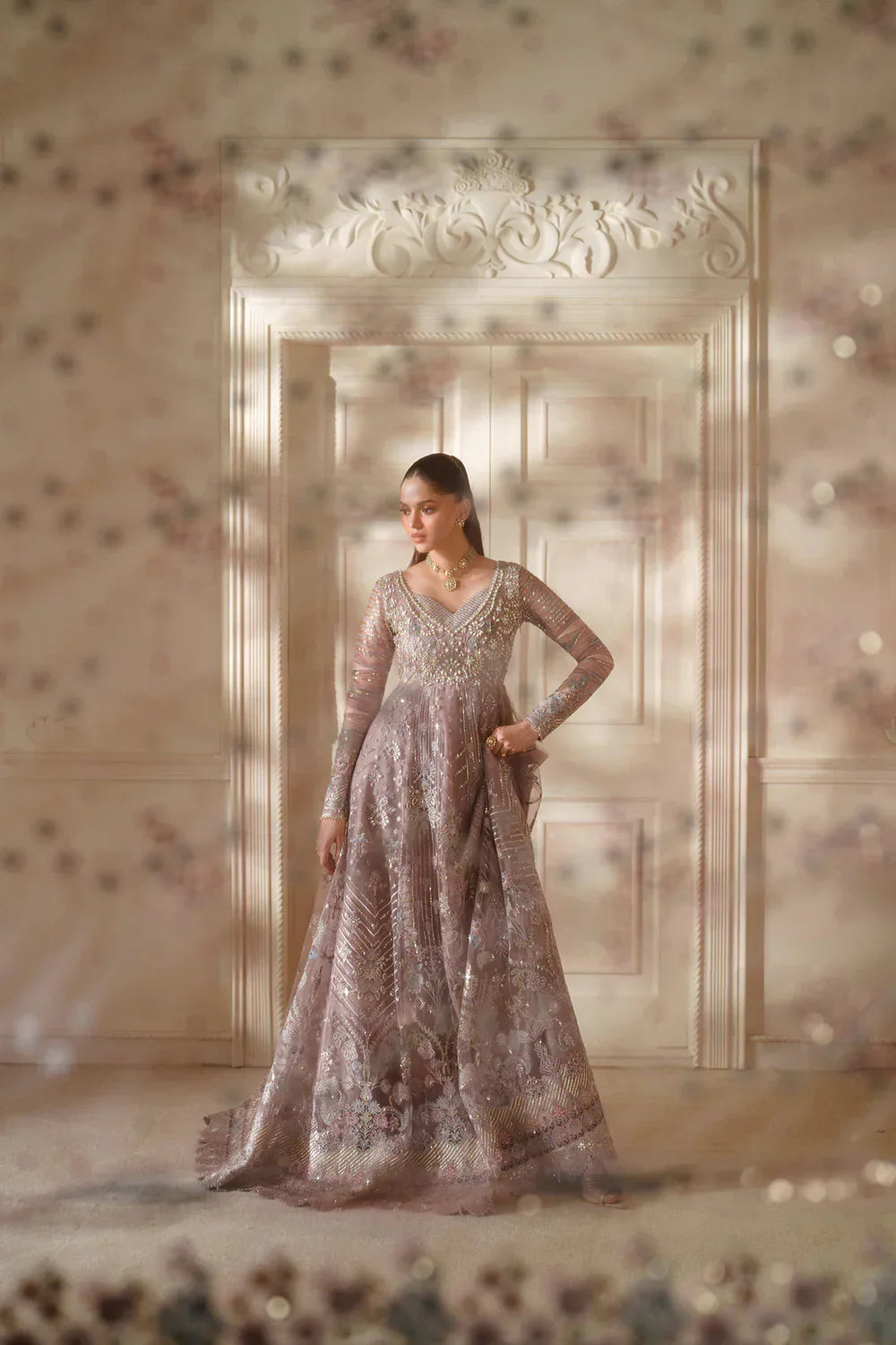 03-Piece Chiffon Suit With Heavy Embroidery - Ready To Wear