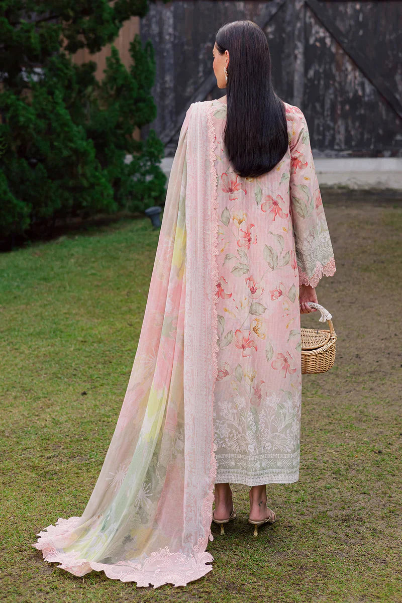 03-Piece Printed Lawn Suit With Chiffon Dupatta | Ready To Wear