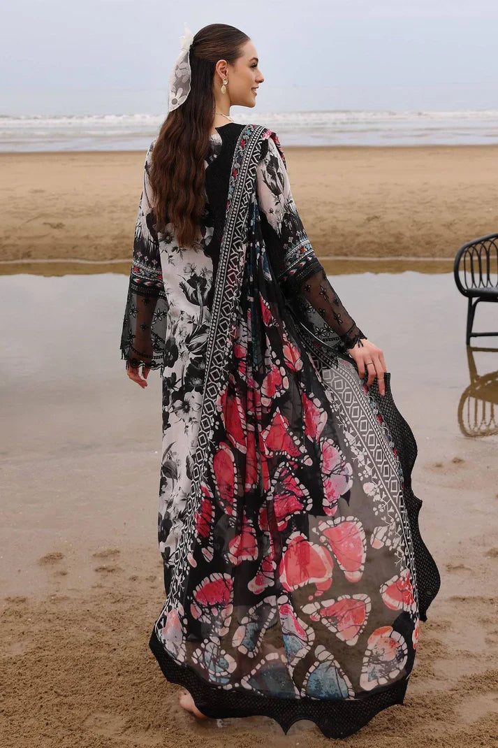 03-Piece Printed Lawn Suit With Chiffon Dupatta | Ready To Wear