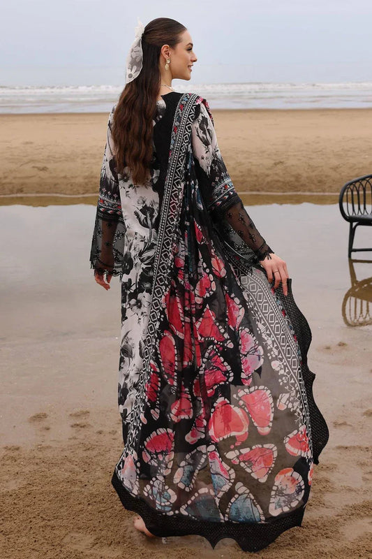 03-Piece Printed Lawn Suit With Chiffon Dupatta | Ready To Wear