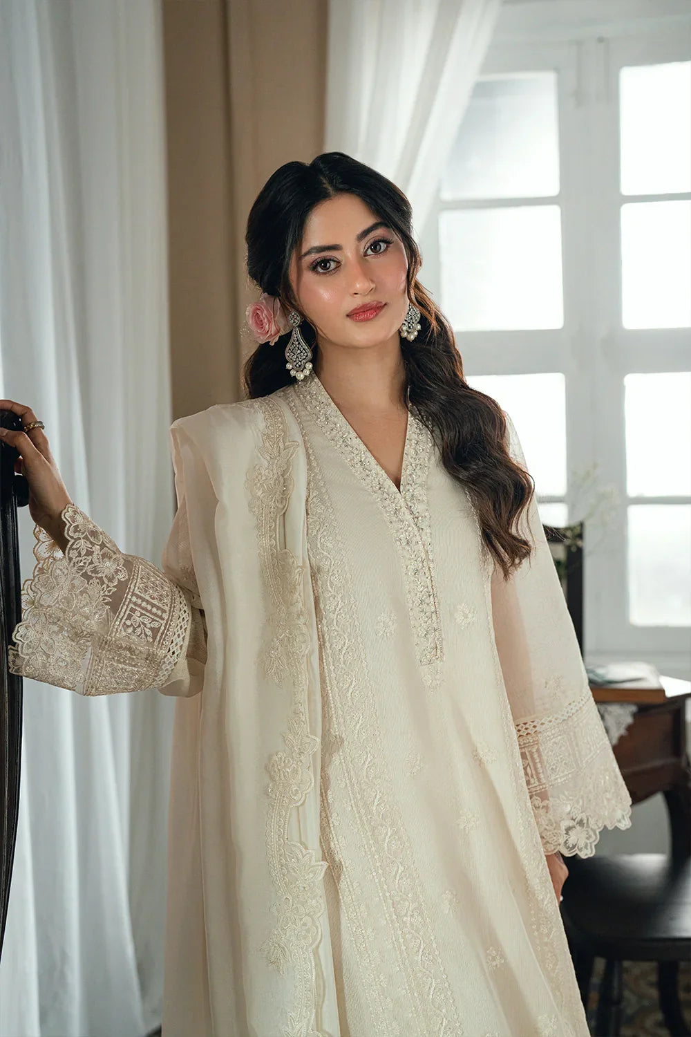 03-Piece Chiffon Suit With Embroidery | Ready To Wear