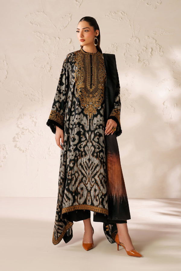3 Piece Printed Lawn Suit With Chiffon Dupatta - Ready To Wear