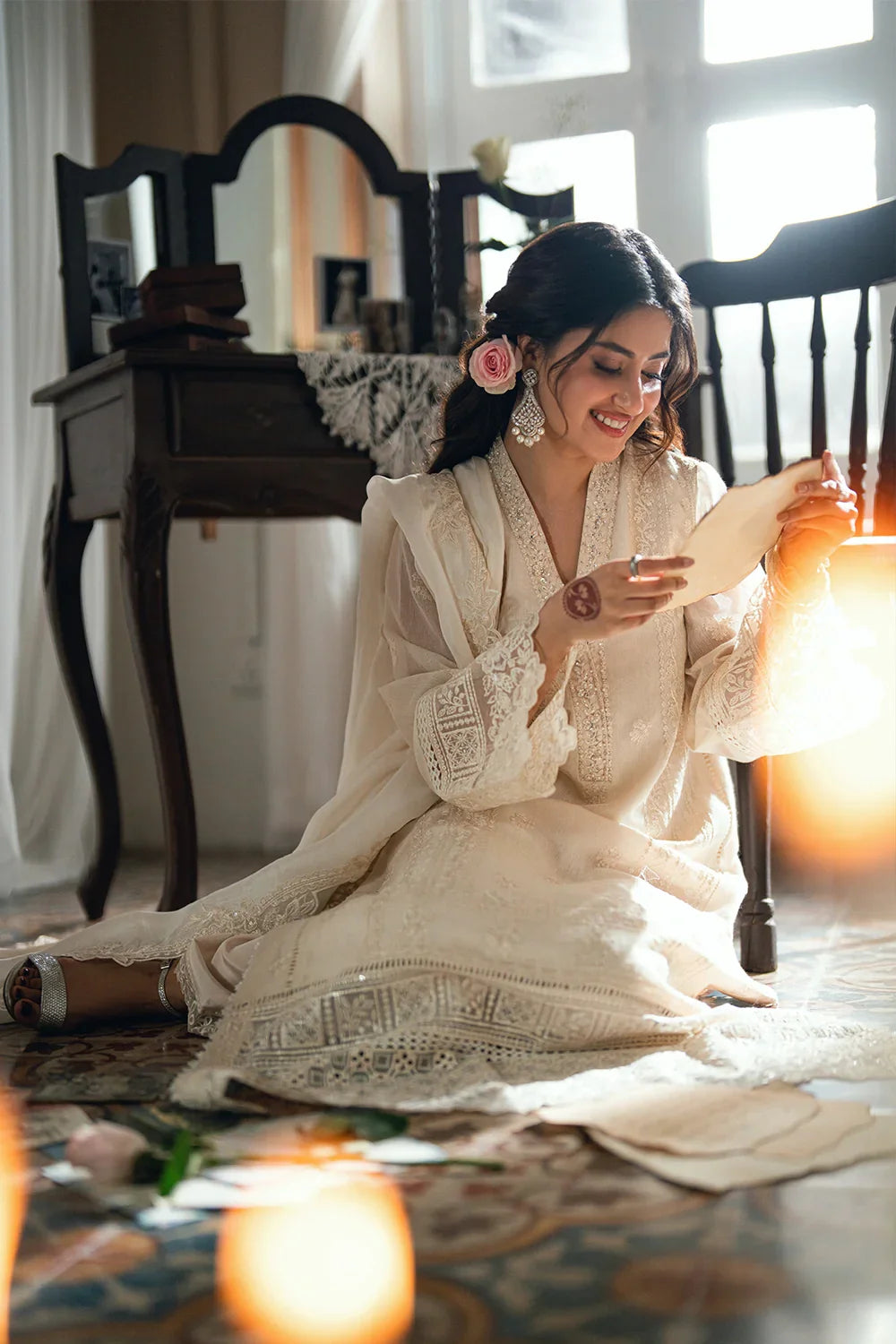 03-Piece Chiffon Suit With Embroidery | Ready To Wear