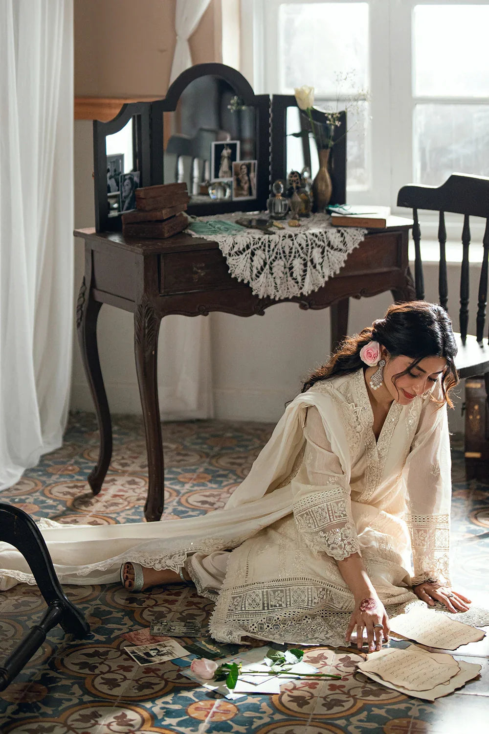 03-Piece Chiffon Suit With Embroidery | Ready To Wear