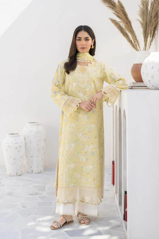 03-Piece Printed Lawn Suit - Ready To Wear