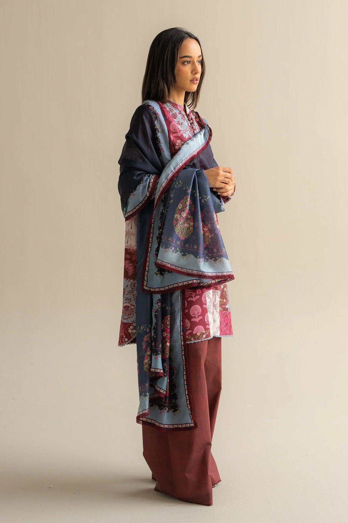 3 Piece Stitched Designer Dress - Ready To Wear