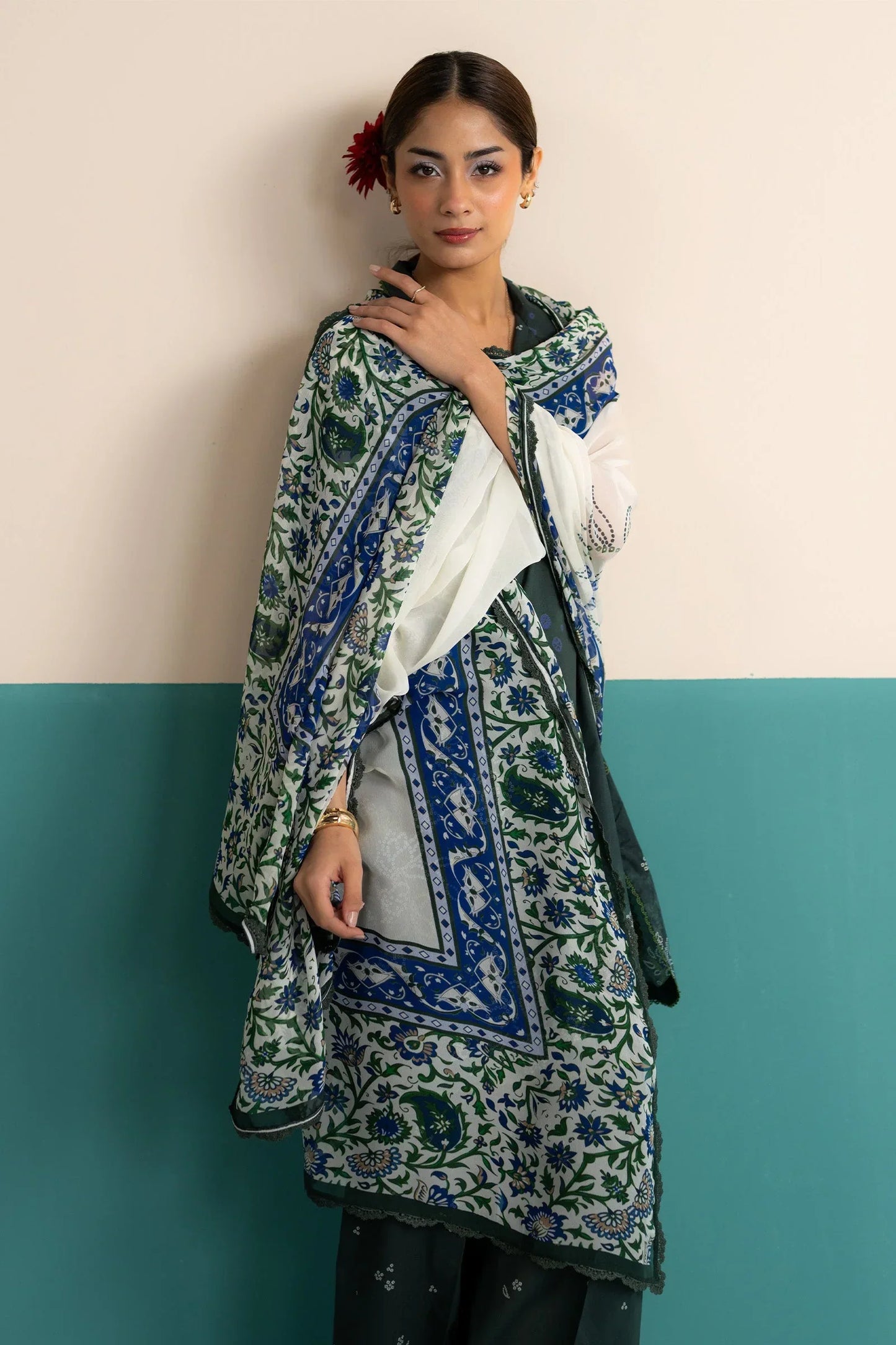 3 Piece Stitched Designer Suit - Ready To Wear