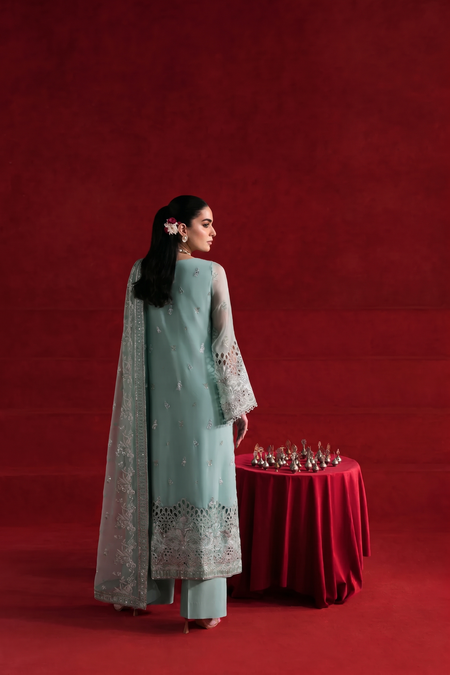 03-Piece Chiffon Suit With Heavy Embroidery | Ready To Wear