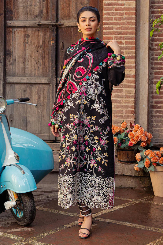 03-Piece Printed Lawn With Heavy Thread Embroidery Suit - Ready To Wear