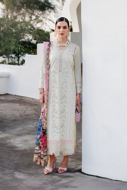 03-Piece Lawn Suit With Embroidery - Ready To Wear