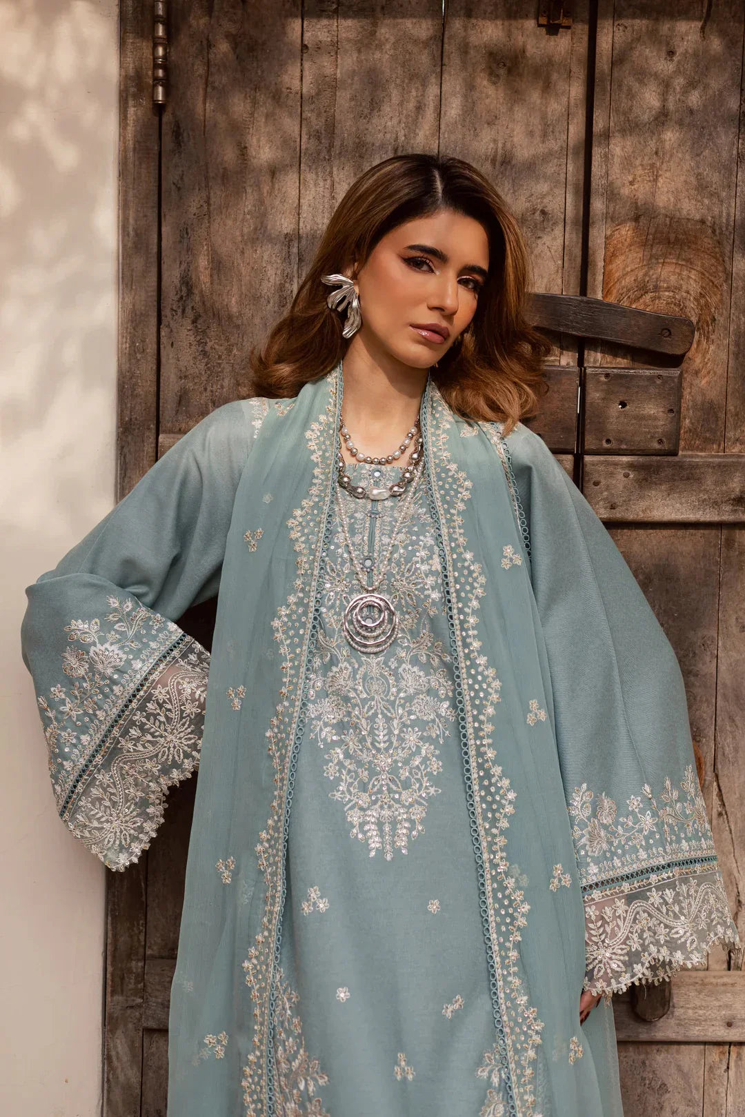 03-Piece Lawn Suit With Embroidery | Ready To Wear