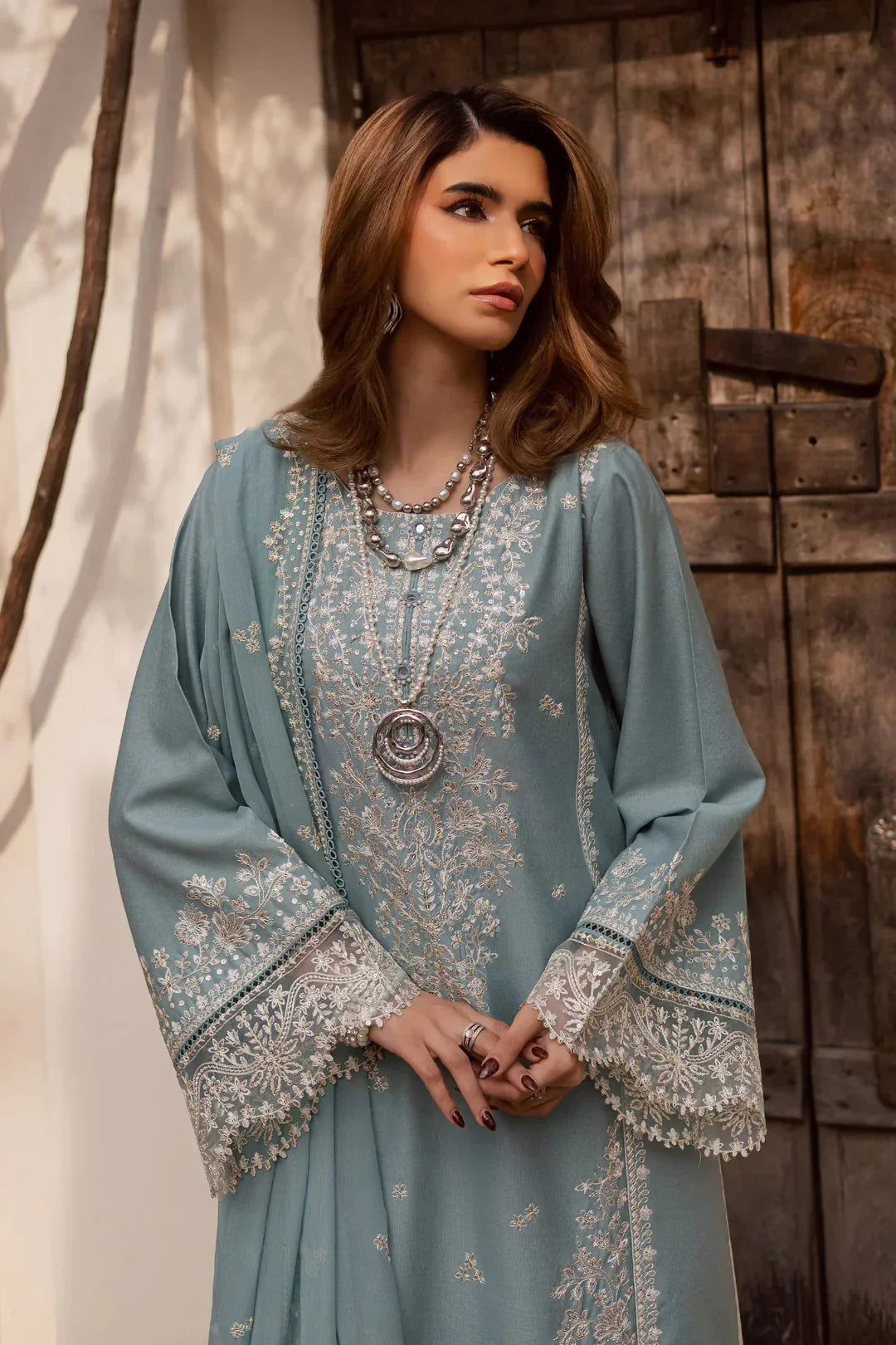 03-Piece Lawn Suit With Embroidery | Ready To Wear