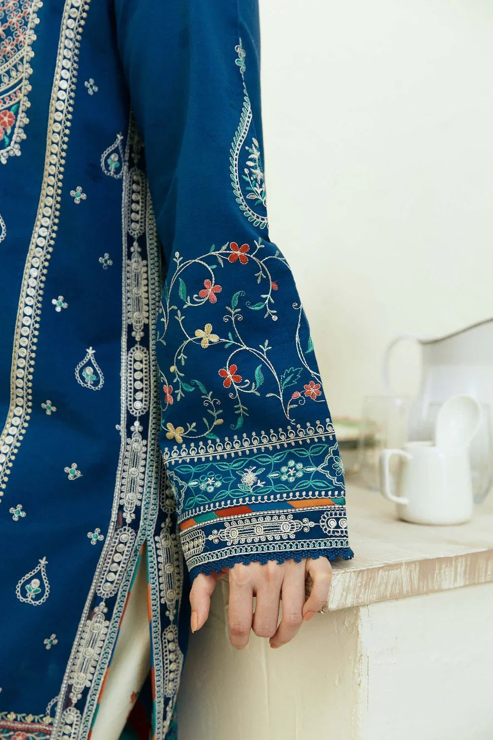 03-Piece Lawn Suit With Embroidery - Ready To Wear