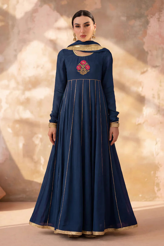 TANIA - NAVY PISHWAS SET