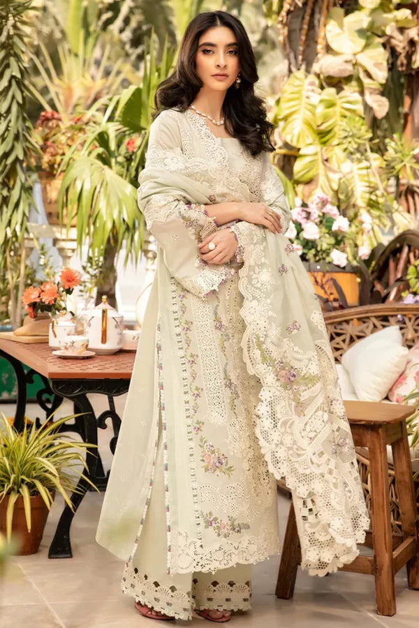 03-Piece Suit With Heavy Chikankari Embroidery – Ready To Wear