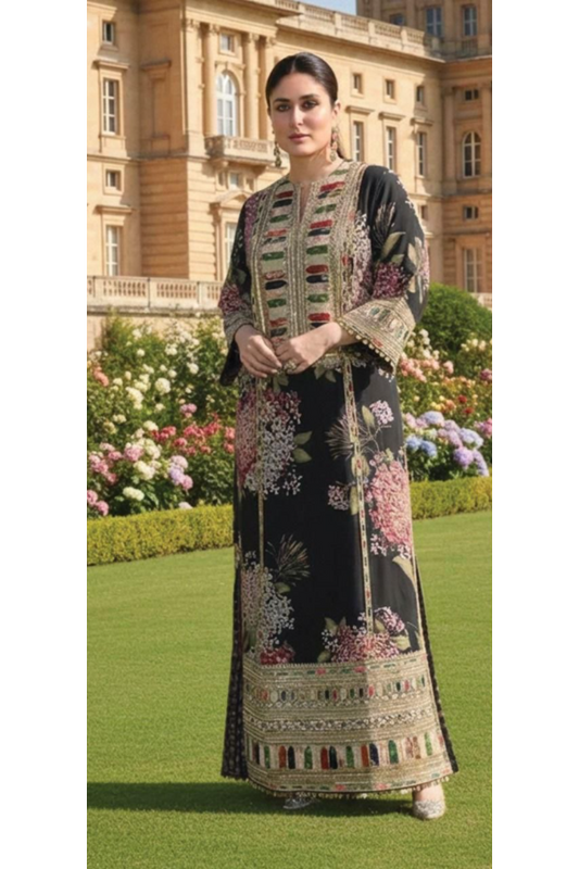 03-Piece Lawn Suit With Embroidery - Ready To Wear