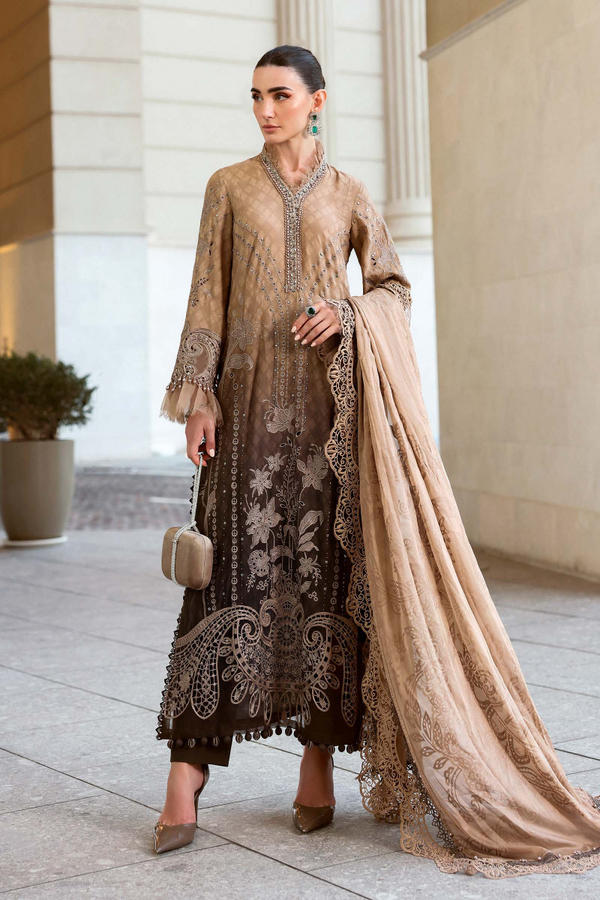 03-Piece Embroidered Printed Chiffon Suit | Ready To Wear