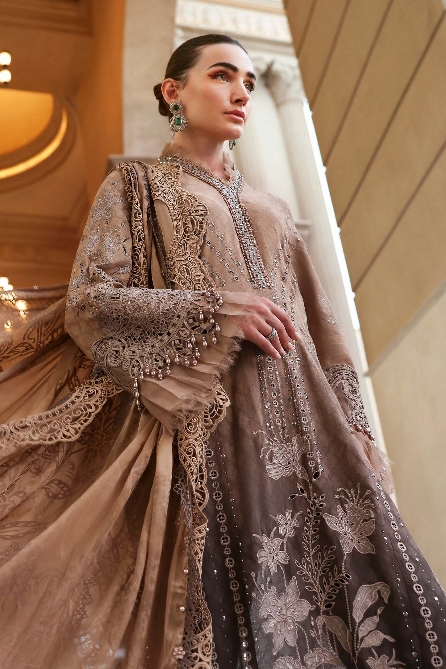 03-Piece Embroidered Printed Chiffon Suit | Ready To Wear