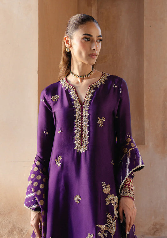 Plum Dynasty: Hand-Crafted Silk Kurta Set | Ready To Wear