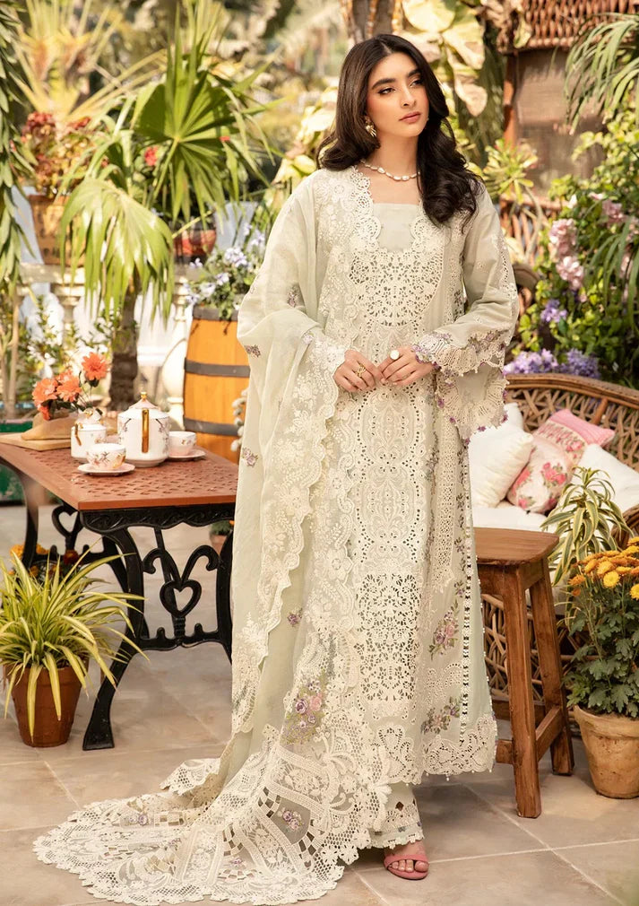 03-Piece Suit With Heavy Chikankari Embroidery – Ready To Wear