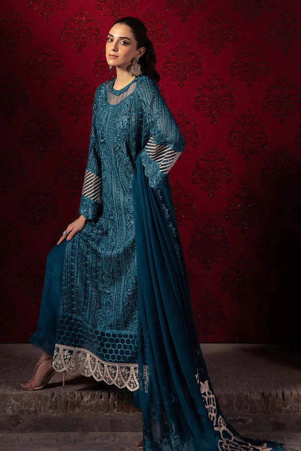 03-Piece Chiffon Suit With Embroidery | Ready To Wear