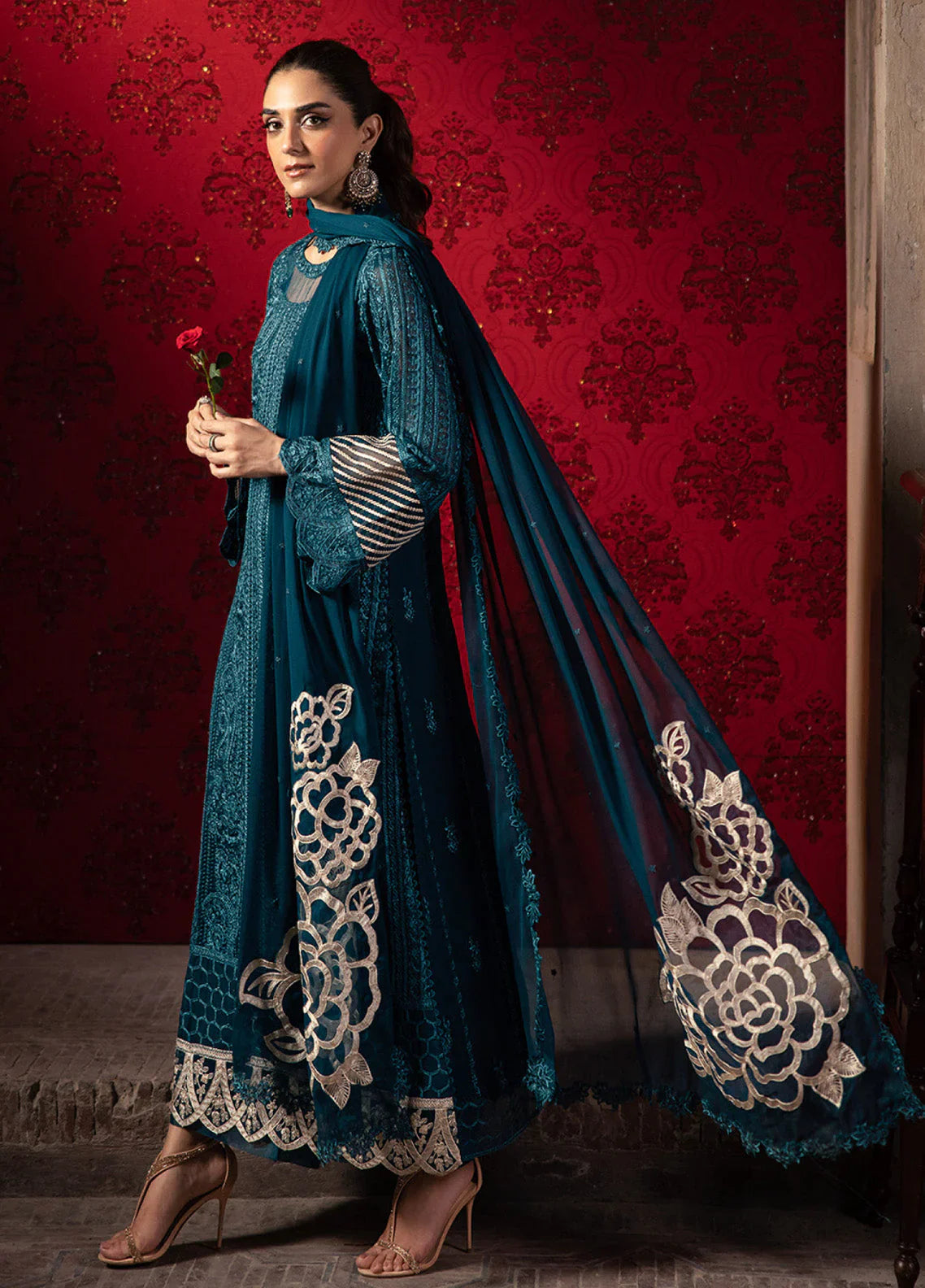 03-Piece Chiffon Suit With Embroidery | Ready To Wear