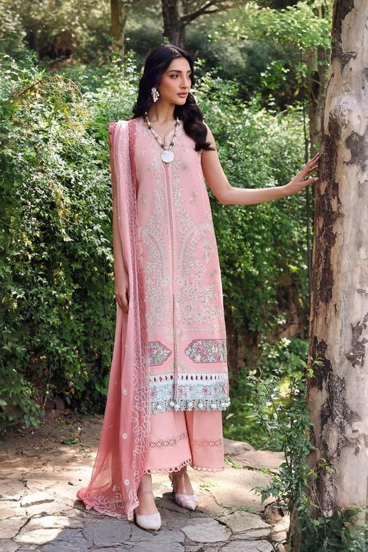 03-Piece Lawn Suit With Thread Embriodery - Ready To Wear