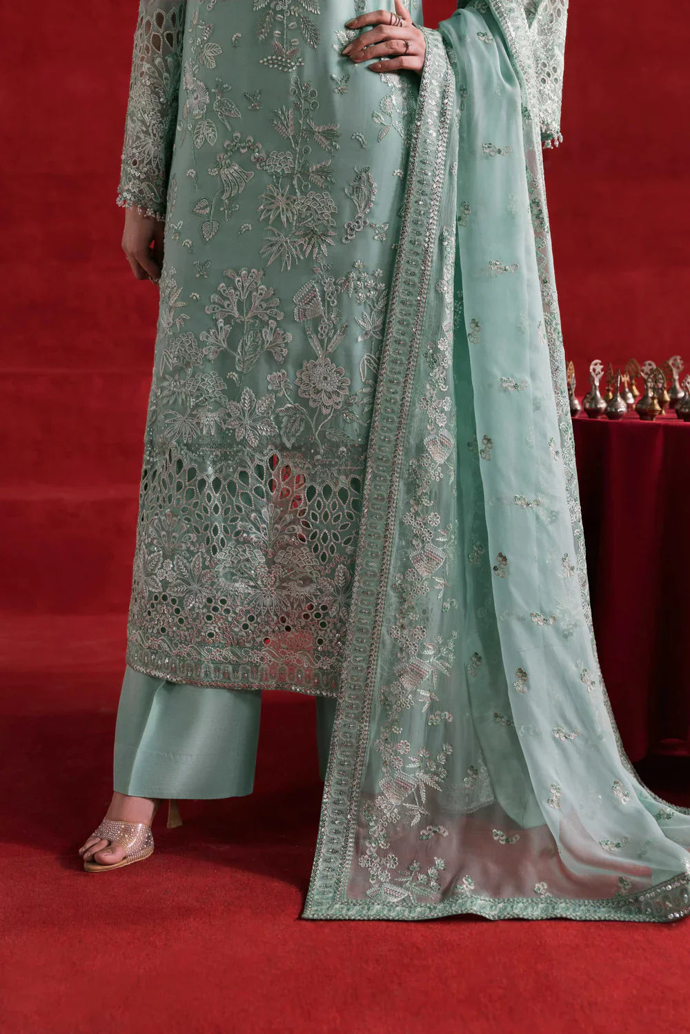03-Piece Chiffon Suit With Heavy Embroidery | Ready To Wear