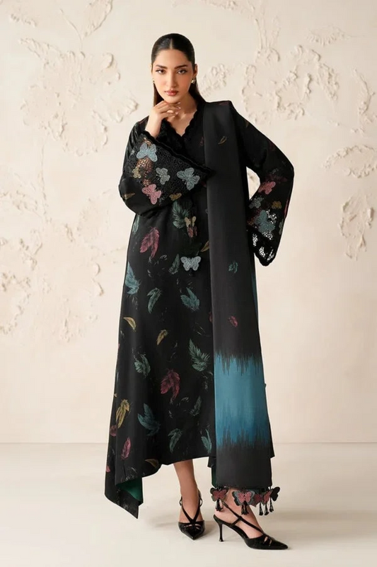 03-Piece Printed Lawn Suit - Ready To Wear